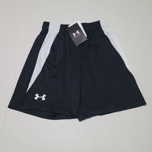 Under Armour Boy’s Black & White Athletic Shorts